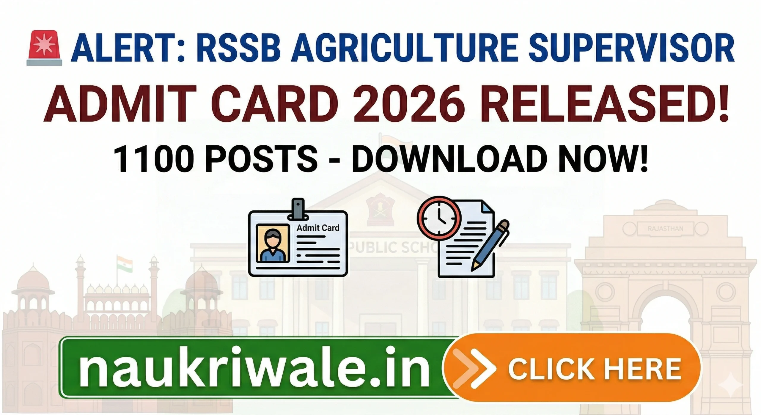 RSSB Rajasthan Agriculture Supervisor Recruitment 2026_naukriwale.in