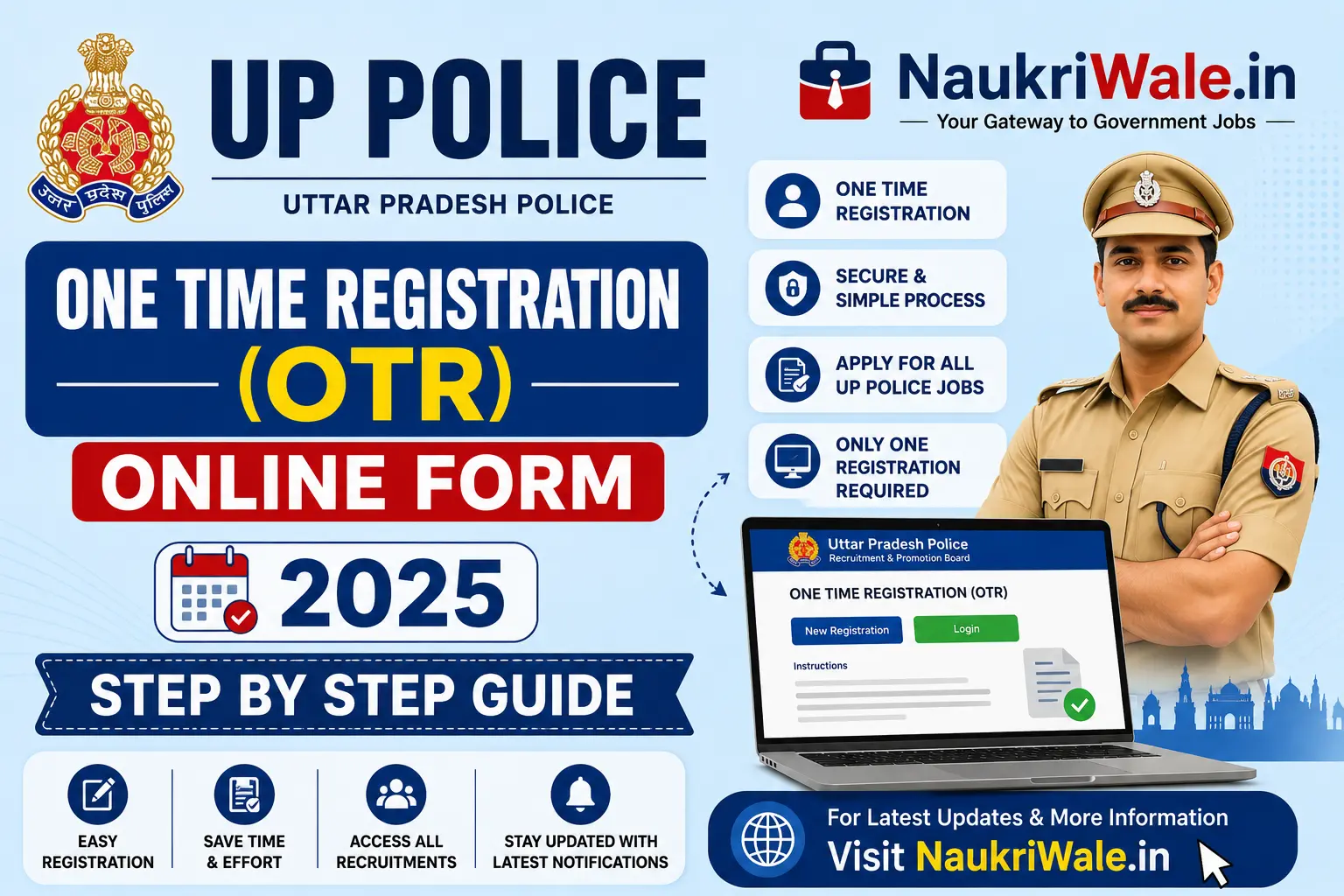 UP Police One Time Registration (OTR) Online Form 2025_NaukriWale.in